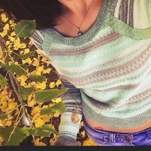 Free People Cropped Knit Sweater